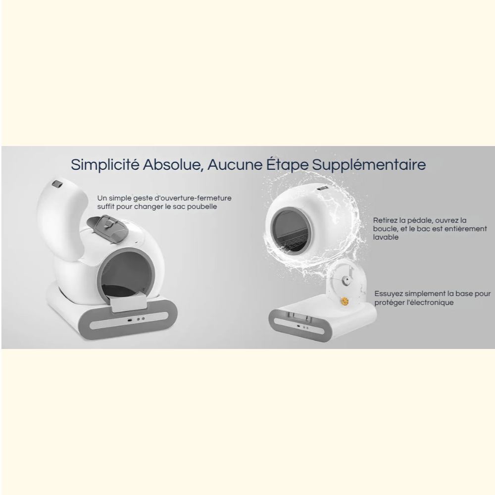 Bac à Litière Automatique Premium