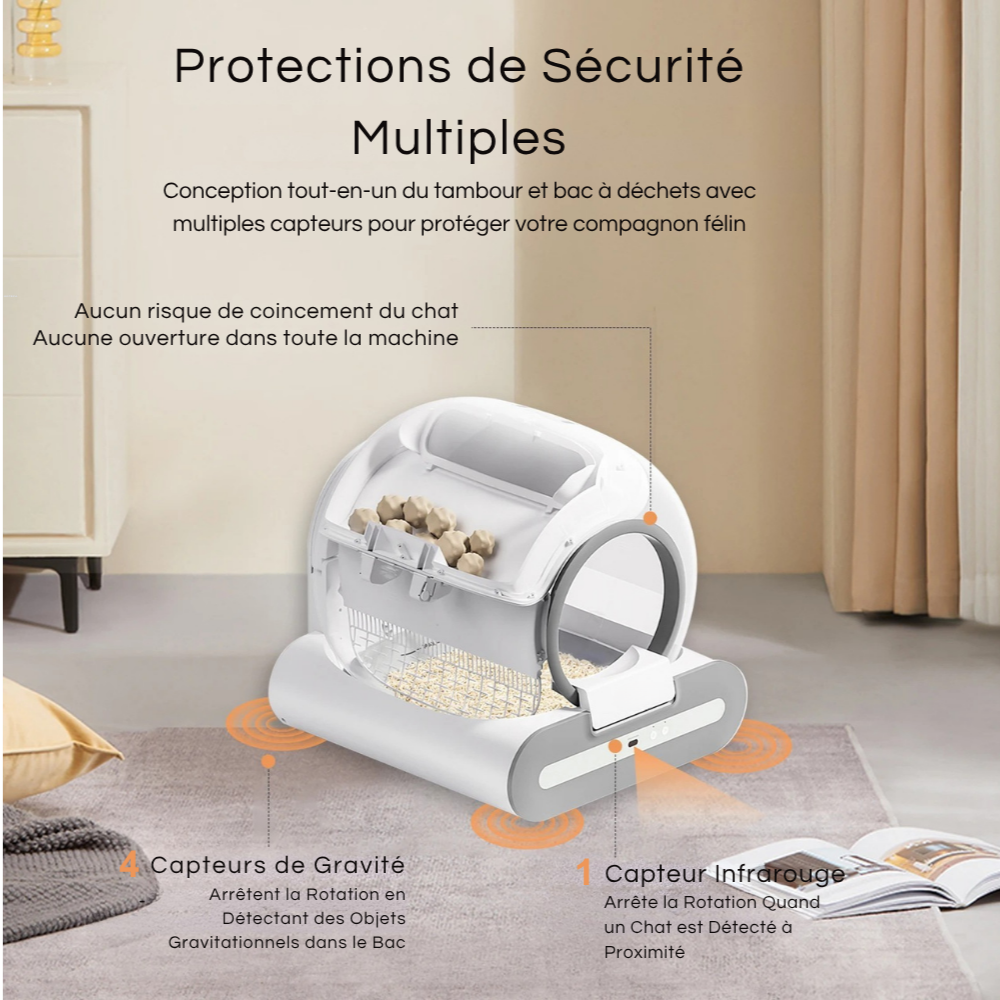 Bac à Litière Automatique Premium